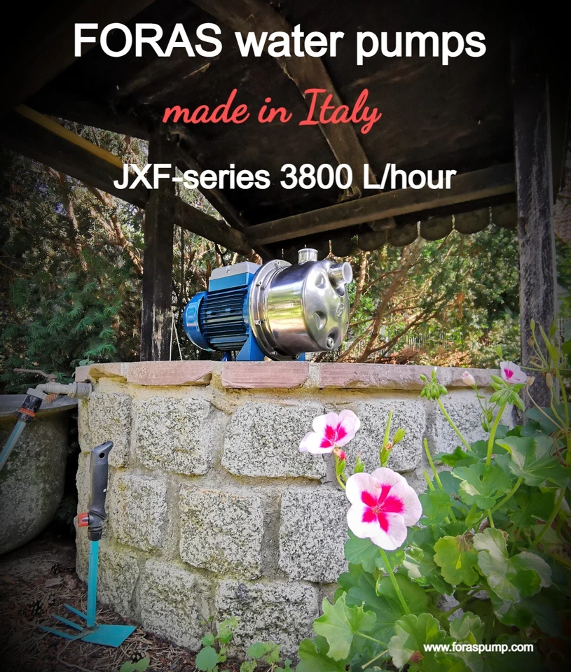 FORAS JX146 Selbstansaugende Kreiselpumpe, made in Italy, 230V 1.1kW 63L/min 60m - Bild 3 von 4