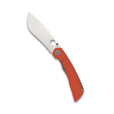 Spyderco Subvert Folding Knife - Orange G-10 Titanium Handle with PlainEdge, ...