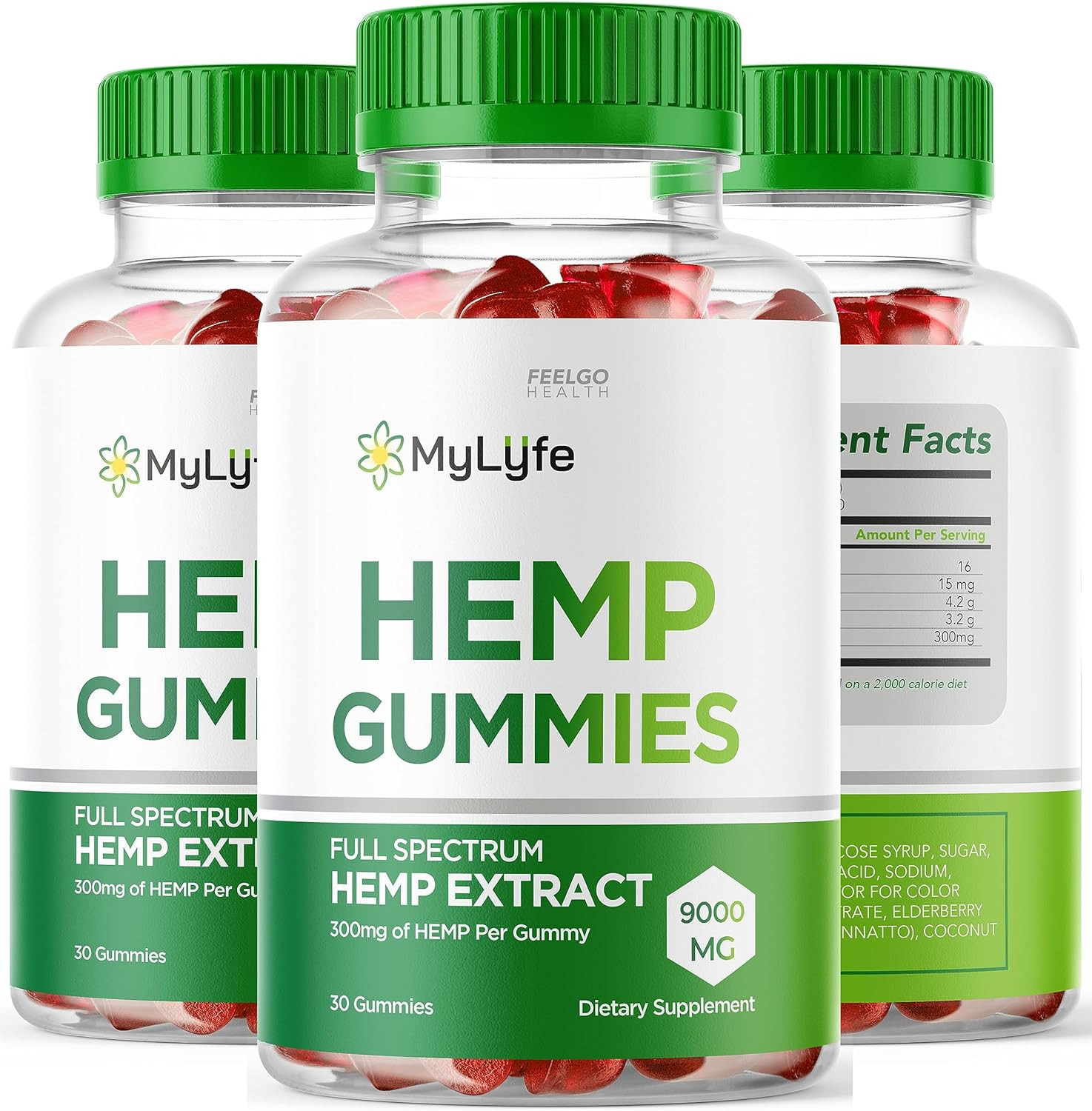 Mylyfe H&eacute;mp Gummies Advanced Formula Supplement For Men - Women 2 Pack
