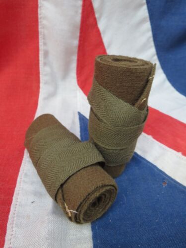 WWII Australian Military Army Officers Khaki Wool Puttees 1943 - Picture 1 of 4