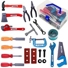 21Pcs Kids Tool Set Toys Play Tools Construction Working Tools Pretend Role Play