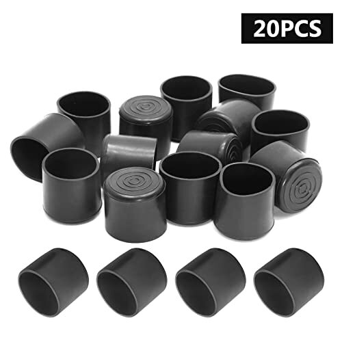 20 un. tapas de 1 pulgada para piernas muebles redondos tapas de extremo para patas protectores de piso - Imagen 5 de 7