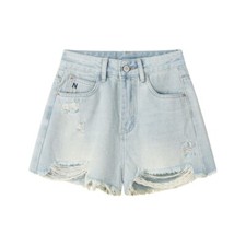 Ladies Girl Ripped Denim Shorts High Waist Hot Pants Short Jeans Summer Fashion