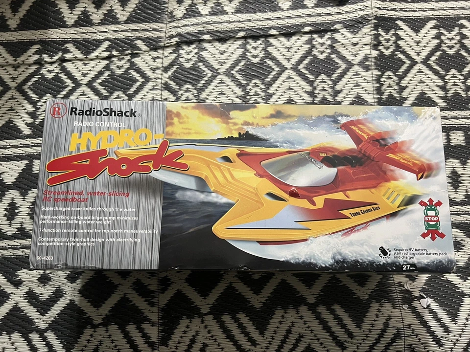 New In Box- Vintage RadioShack Hydro Shock radio control RC speed boat Read Desc - Image 2 of 4
