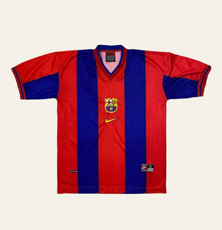 Barcelona Vintage Nike 1998 1999 Season Home Shirt Jersey XL-XXL