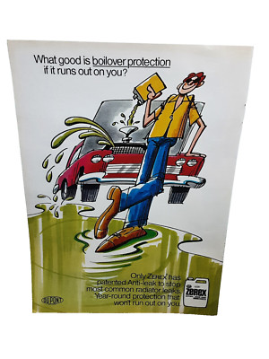 1973 Zerex Anti-Freeze bu Dupont Boilover Protection Print Ad Original