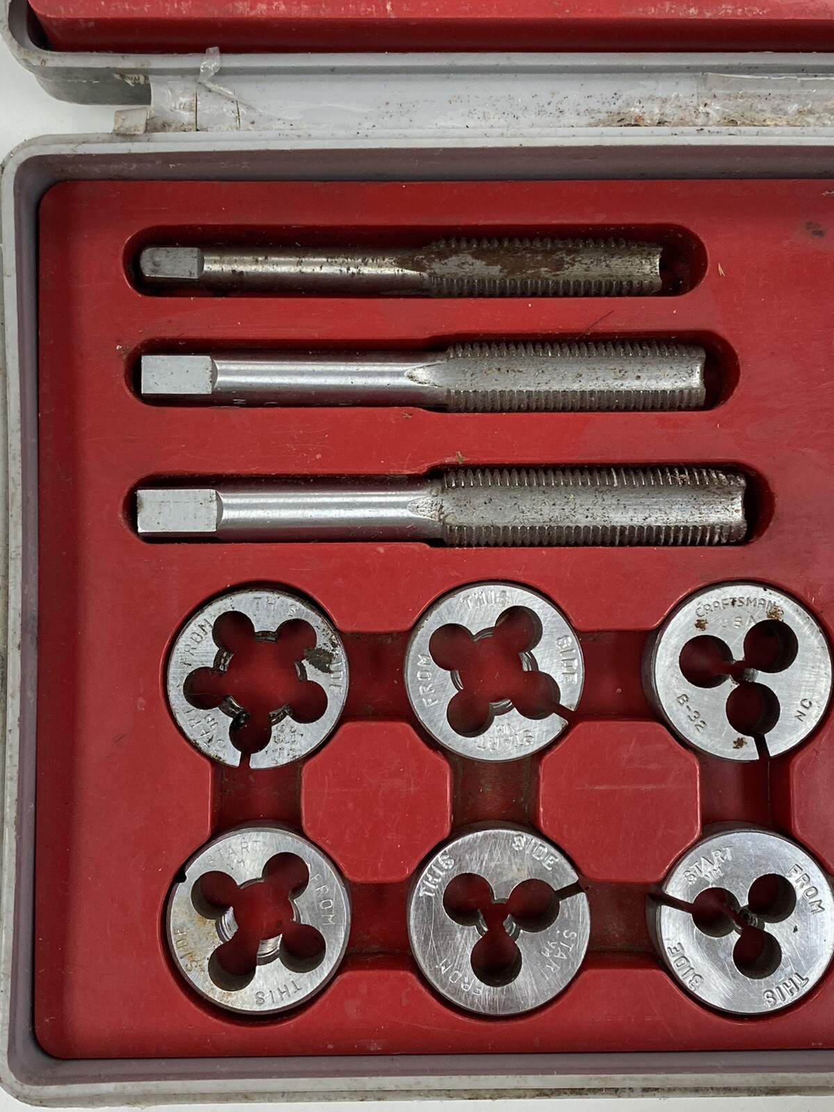 Craftsman USA Kromedge Tap & Adjustable Die Set 52091 Vintage Tool Set