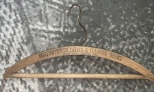 Vintage Clothes Hanger Wood Northwestern Dying  Cleaning Works Wausau Wis
