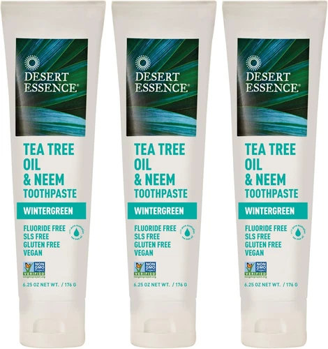 Tea Tree Oil & Neem Toothpaste - 6.25 Oz - Pack of 3 - Refreshing Rich Taste - B