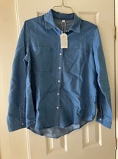 Vala Nio Large Plain Blue Long Sleeve Top