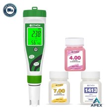 Hydroponic pH EC TDS PPM Meter 4-in-1 Tester Water Conductivity 0.01mS/cm with