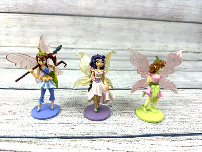 Disney Pixie Hollow Fairies Figures Figurine Cake Toppers Set of 3
