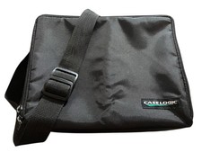 Case Logic CD Black Nylon Storage Carrying Case Bag 30 cap w/ Strap Zipper Vtg
