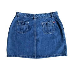Route 66 Jean Mini Skirt Womens 13 14 Medium Wash Y2K 90s Button Closure Vintage