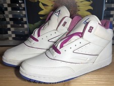 New Old Stock 1994 LA GEAR VTG Hi Top Sneakers Aerobics White Purple Pink SZ 10