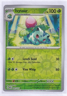 Ivysaur 002/165 SV: Scarlet & Violet 151 NM - Reverse Holo