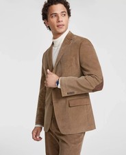  295 Tommy Hilfiger Men's Taupe Modern Fit Corduroy Sport Coat 38 R yjn1726