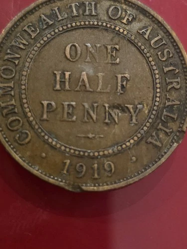 1919 George V Half Penny — photo from the most recent tracked eBay sale
