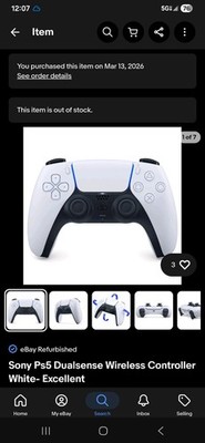 Sony Ps5 Dualsense Wireless Controller White- Excellent
