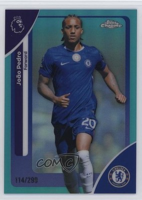 2025 Topps Chrome Premier League Teal Refractor 114/299 Joao Pedro João #61 9et