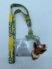 Pokemon Pikachu 2016 Lanyard Key Clip Name tag Holder Yellow Green Eevee