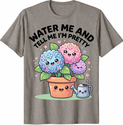 Funny Hydrangea Flower Lady Shirt Plant Lover Florist Era Cute Gift Tee Women
