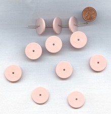 18 VINTAGE MATTE PINK ACRYLIC 2x22mm. FLAT DISC SPACER BEADS 6088