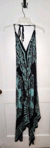 Advance Apparels Free Size Boho Mandala Embroidered 100% Rayon Halter Dress - Picture 1 of 7