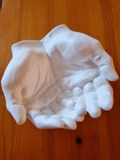 Keramikschale Hände weiß Handschale