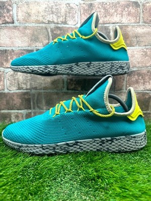 Pharrell x Adidas Tennis Hu CQ1872 Turnschuhe Herren UK 10 türkis grau Freizeitschuhe