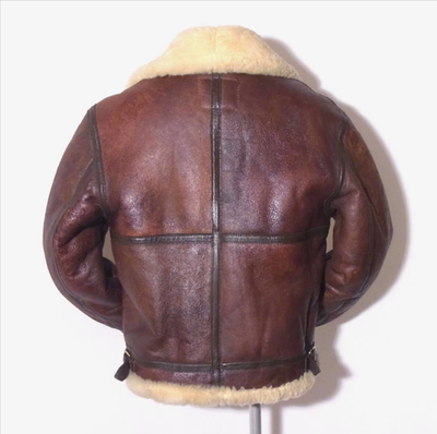 Schott B-3 Real Mouton Bomber Lamb Leather Flight Jacket | eBay