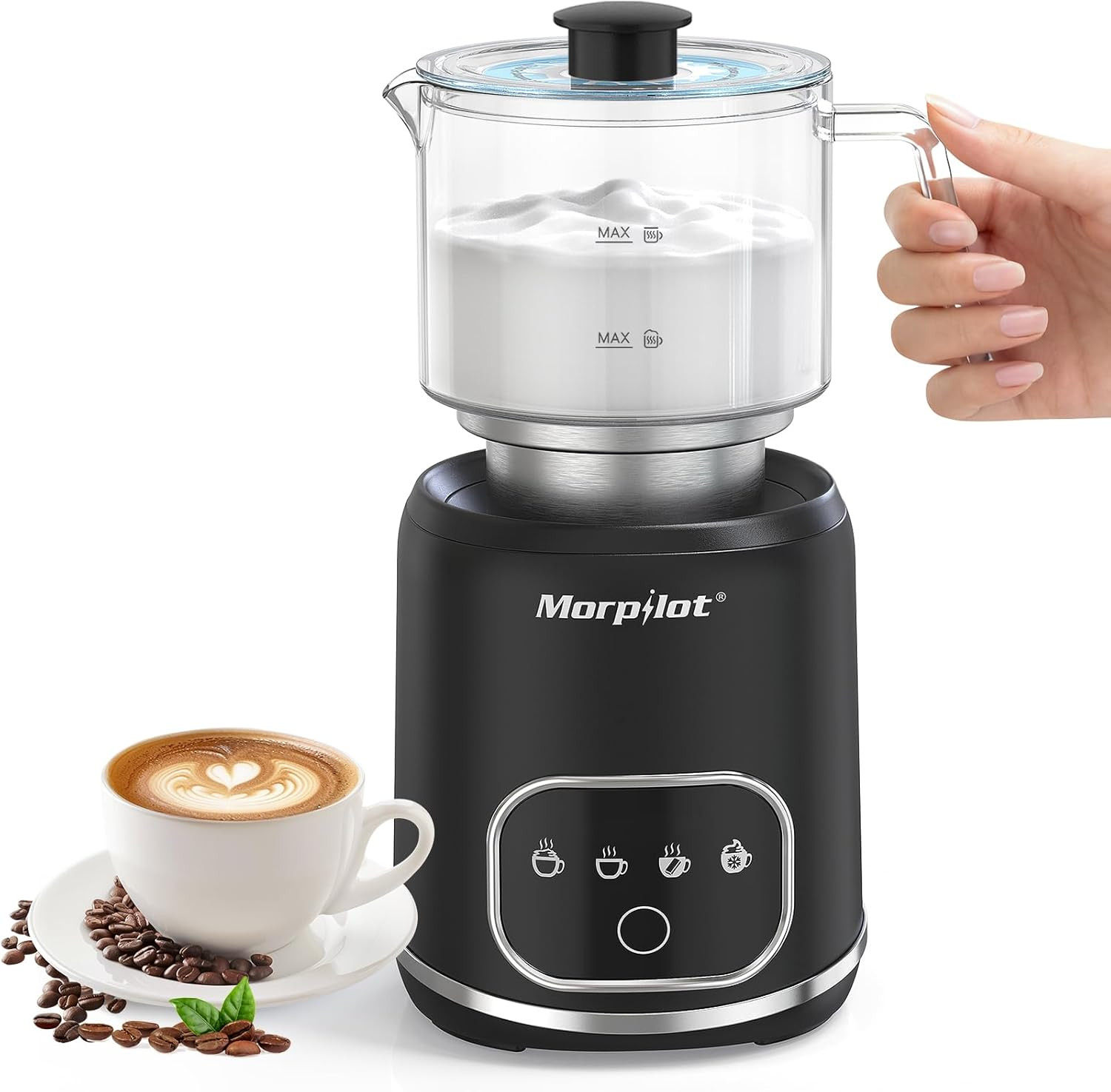 Montalatte Elettrico 4 in 1 Morpilot - Vetro e Design per la Colazione