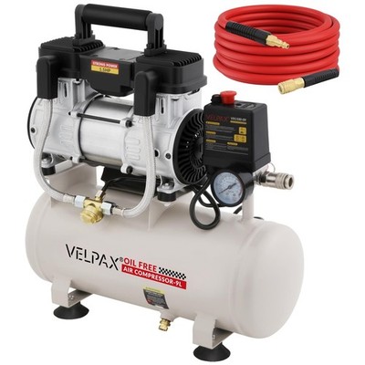 Ultra Quiet Air Compressor 2.4 Gallon Oil-Free 1.5HP 115PSI Spray Paint Auto