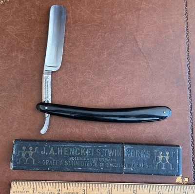 Vintage J.A. Henckels Twinworks Straight Razor Solingen  That Man Pitts  SF