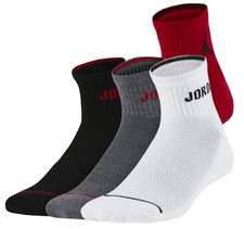 Jordan L20649 Little Kids' 4-Pack Legend Quarter Socks Size 7-9