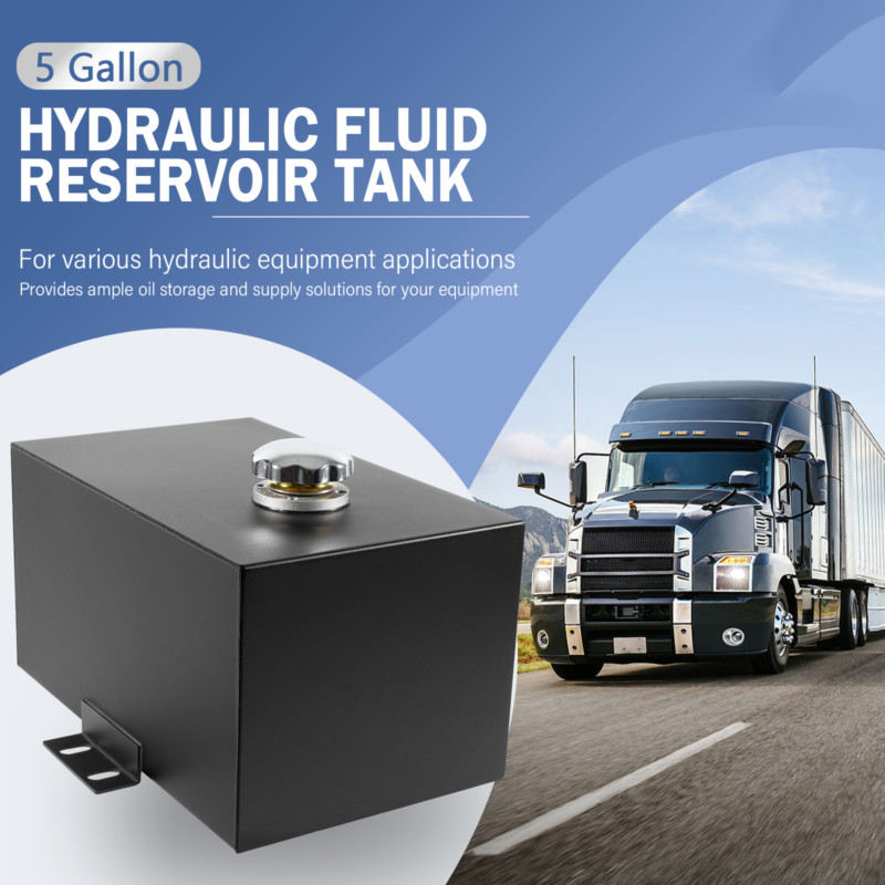 5 Gallon 14 Gauge Steel Hydraulic Fluid Reservoir Tank with Breather Cap