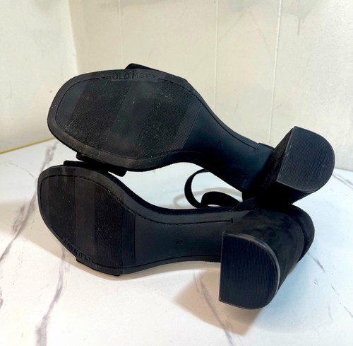 Old Navy Ankle Strap Open Toe Low Block Chunky Heel Sandals Party Dress Shoes 8 - Picture 6 of 6
