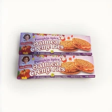 New!! Little Debbie Pumpkin Spice Oatmeal Cream Pies! 2boxes