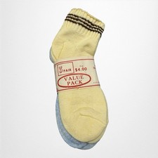 Vintage 1980s R.O.M. 3 Pair Value Pack Retro Style Size 9-11 Deadstock