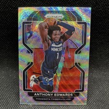 2021-22 Prizm ANTHONY EDWARDS Silver Wave Prizm #37 Timberwolves 2nd Year SP