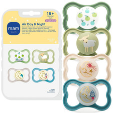 Air Pacifier 16 Months, Extra Air Flow for Sensitive Skin, 4 Pack