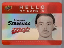 2025-26 Donovan Sebrango Upper Deck MVP Hockey Hello #HNI-9