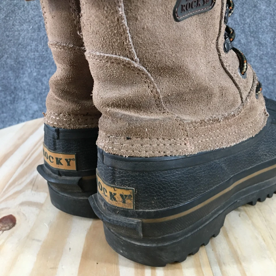 Botas Rocky para mujer 7 Thinsulate aisladas cuero tostado nieve con cordones tobillo 7856 Foto 4 de 4