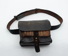WW1 Swiss Army Military Leather Bag Ammo Pouch Vetterli B.G. + Belt Rare ~1880