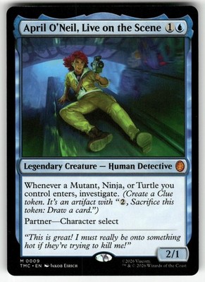 April O'Neil, Live on the Scene 9 Commander: TMNT Turtles Magic MTG NM