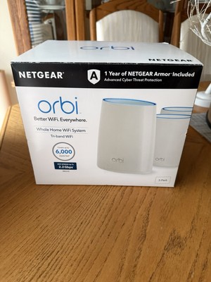 NETGEAR Orbi RBK43S 3-Pack Tri-Band Whole Home Mesh WiFi System
