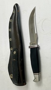 RARE XLNT VTG 1965-69 CASE XX CHEYENNE 400 USA STAINLESS BOWIE HUNTING KNIFE SET