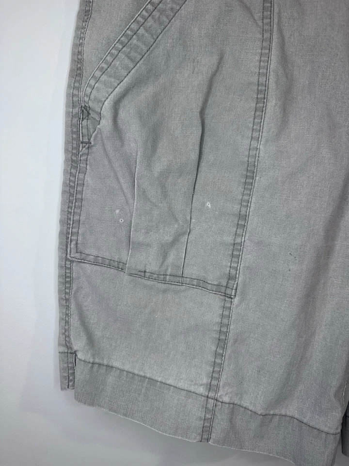 Pantalones Cortos Gris Desteñido Bugle Boy Vintage Años 90 Talla 34 Bolsillo Profundo 7” Entrepierna Foto 4 de 4
