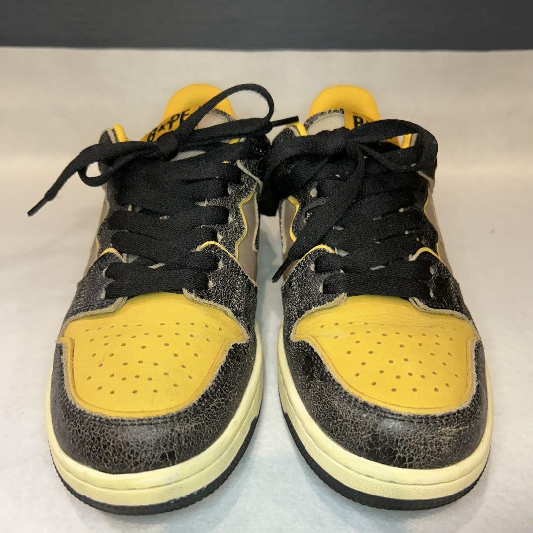 A Bathing Ape Bape SK8 Sta Vintage Black Yellow 8.5US Used A Bathing Ape Bape SK8 Sta Vintage Black Yellow 8.5US Used