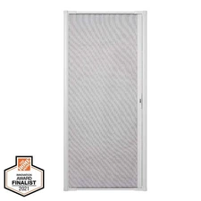 Retractable Insect Screen Universal Aluminum Gliding Single Door 36" x 80" White
